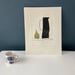 Image of Pear and Tall Jug drypoint etching 