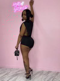 Image 2 of Black V shirt Set with shorts