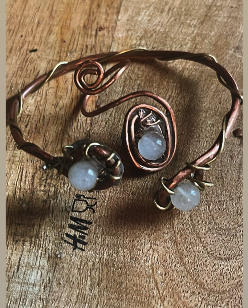 Venusian spiral bangle ring set | Shop KaraindropsArts