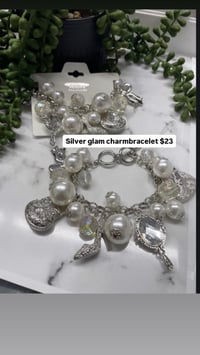 Image 2 of Silver glam charmbracelet 