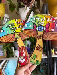 Hanging mushroom hand painted decorations