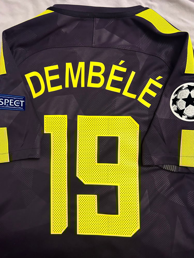 Image of Tottenham Hotspur “DEMBÉLÉ 19” 2017/18 Third Shirt + UCL patches  (M)