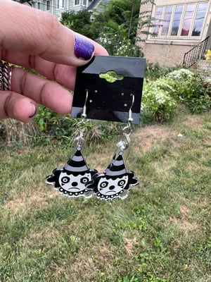 Sad clown acrylic earrings 