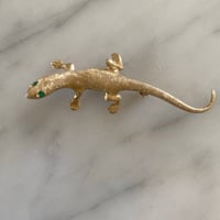 Image 2 of 14K LIZARD BROOCH