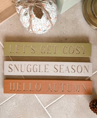 Image 1 of SALE! Autumn Wooden Blocks ( 3 styles )