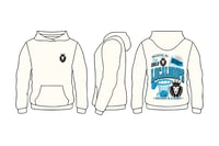 LocalHoops Built Local Fleece Hoodie - Ivory White/Capri Blue
