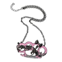 Image 1 of symphony knuckle necklace (pink)