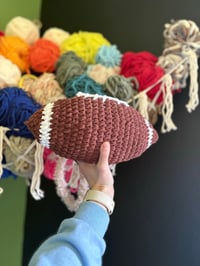 Image 1 of Crocheted football 