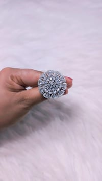 Image 3 of ADR45022_Silver Plating American Diamond Adjustable Ring
