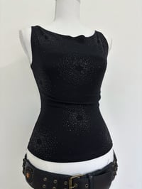 Image 2 of Vintage black spider top // S