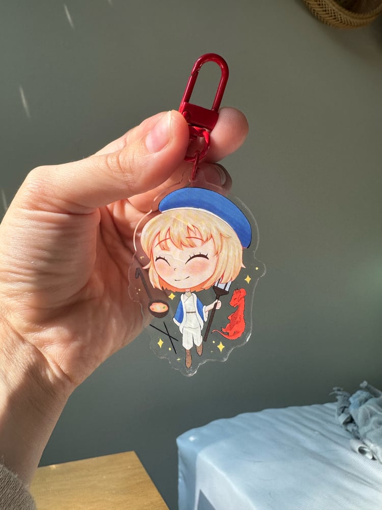 Image of Dungeon Meshi Falin Double Sided Acrylic Keychain 2.5”