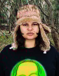 Image 5 of BIGFOOT PINK REAL TREE FURRY TRAPPER HAT (S/M)