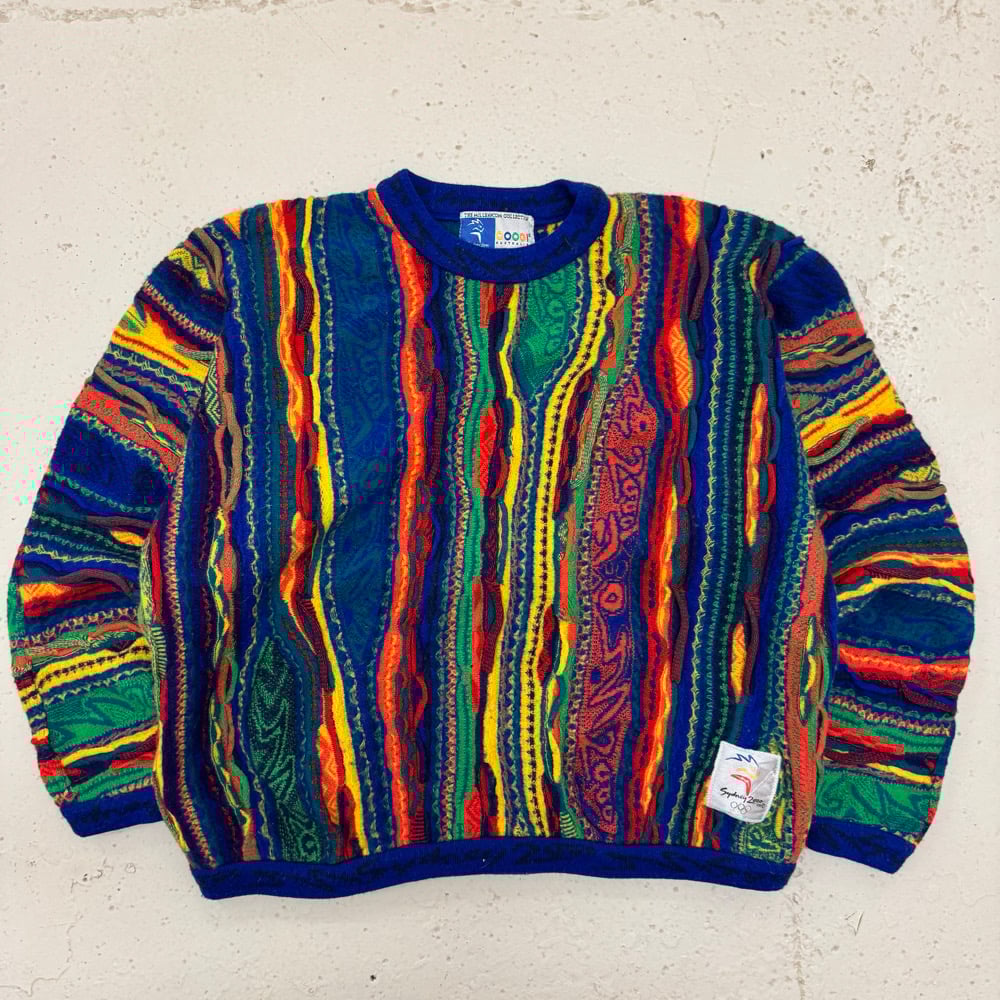 Image of Coogi 2000 Sydney Olympic Wool Sweater, Size Small