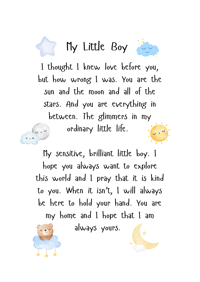 My Little Boy Nursery Print 