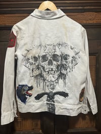 Image 9 of White Denim Demon Jacket 