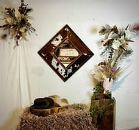 Image 3 of Diamond Shaped hide  Rimu Mirror