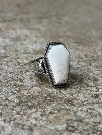 Image 1 of White Buffalo Coffin Ring