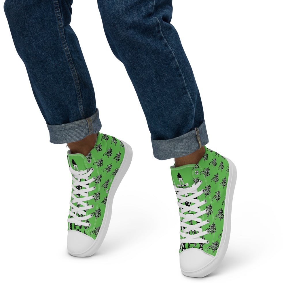 green high top trainers