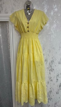 Image 1 of Charlotte - Broderie Anglaise Angel Sleeve Maxi Dress