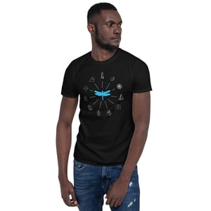 Image of Dragonfly Logos T-Shirt (Black/Navy)