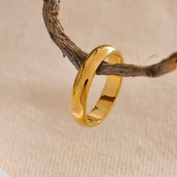 Image of NOEMÍ 18ct Gold Plated Stacking Ring 