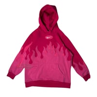 Image 2 of (S-M) Nike Hoodie Pink Flame "Lepuss" 619