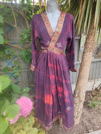 Image 5 of Mykonos Glitter wrap dress Maxi/ Kaftan dark red