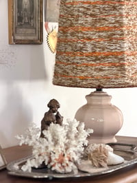 Image 2 of Lampe en céramique et abat-jour tissé