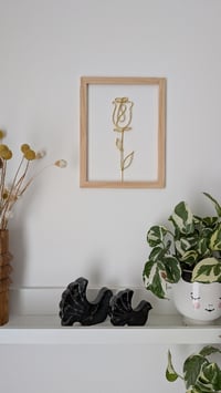 Image 1 of Cadre rose doré