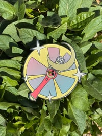 Image 2 of Moon Stick Wand Deluxe Hard Enamel Pin - 2.5 Inch