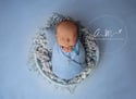 Cornflower Blue Newborn Sleepy Cap, Bonnet & Wrap Photography Prop Set
