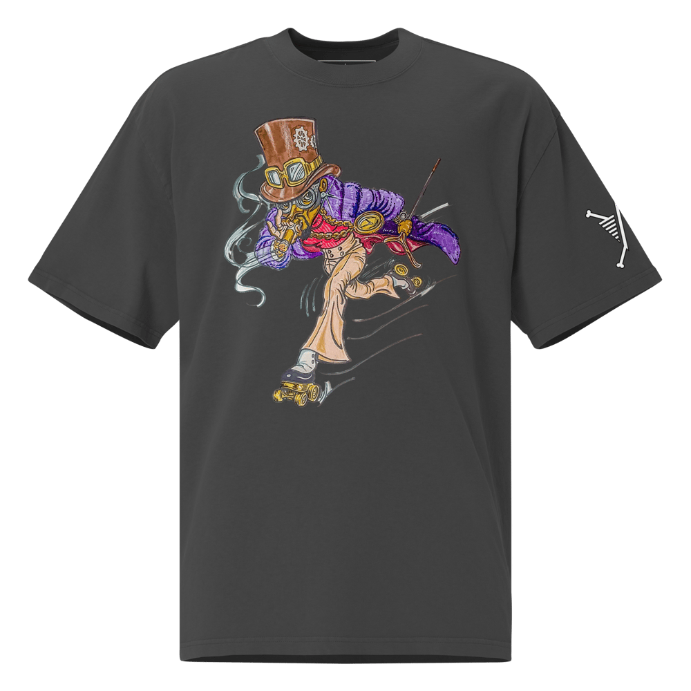 "TimeMaster" SLO Oversized Faded Shirt [ART ILLUSTRATED BY GREGORY HAWKINS]