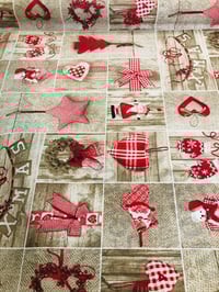 Image 2 of Hule Loneta Resinada - Navidad/Vichy - 6€/m