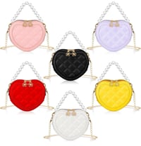 Image 2 of Black Mini Heart Purse