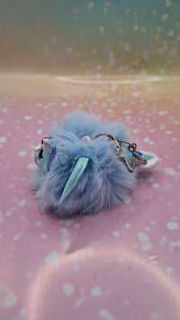 Image 2 of Ice Blue Fluffennutter keychain 