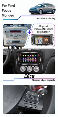 Image 1 of Android HeadUnit CarPlay Ford Focus 2 Mondeo 9 S-Max Galaxy C-Max Sat-Nav BT WIFI