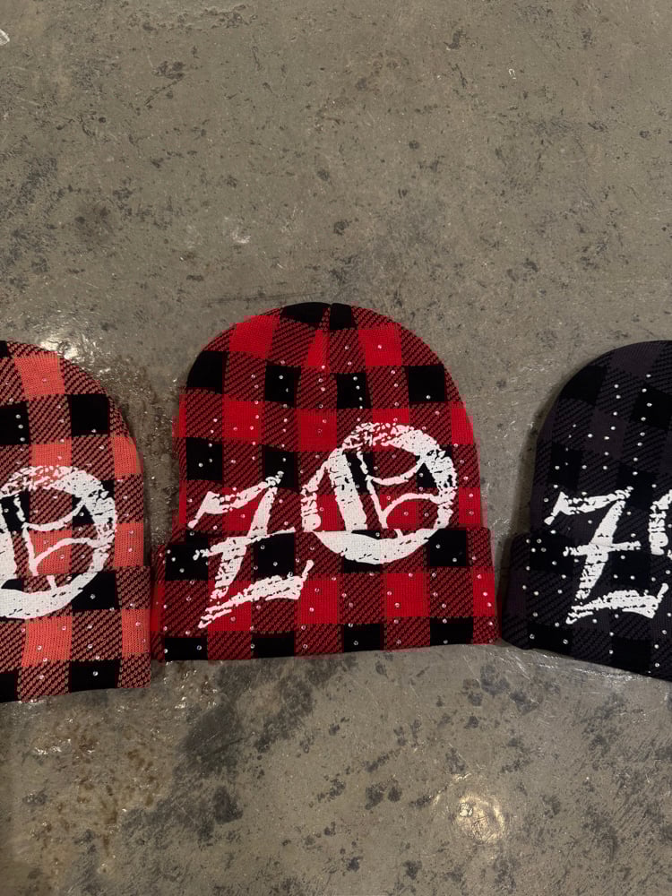 Rhinestone ZO Beanie (Red)