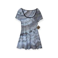 Image 1 of L 90's Babydoll Mini Dress in Muted Stone Agate Ice Dye