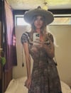 70s peasant floral dress