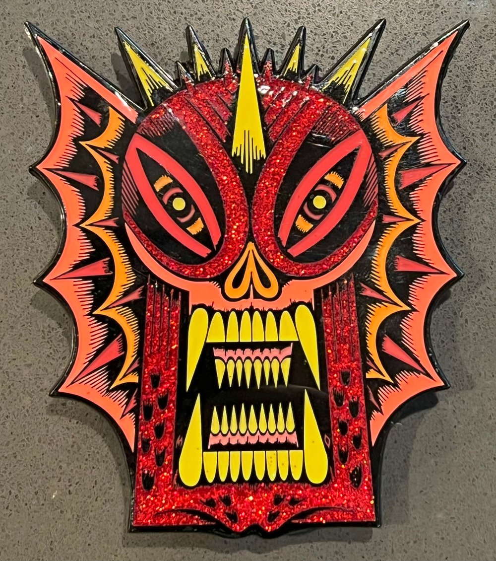 Fishface OG Red enamel pin