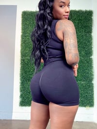 Image 3 of SnapBack 2 pc biker shirt set (black)