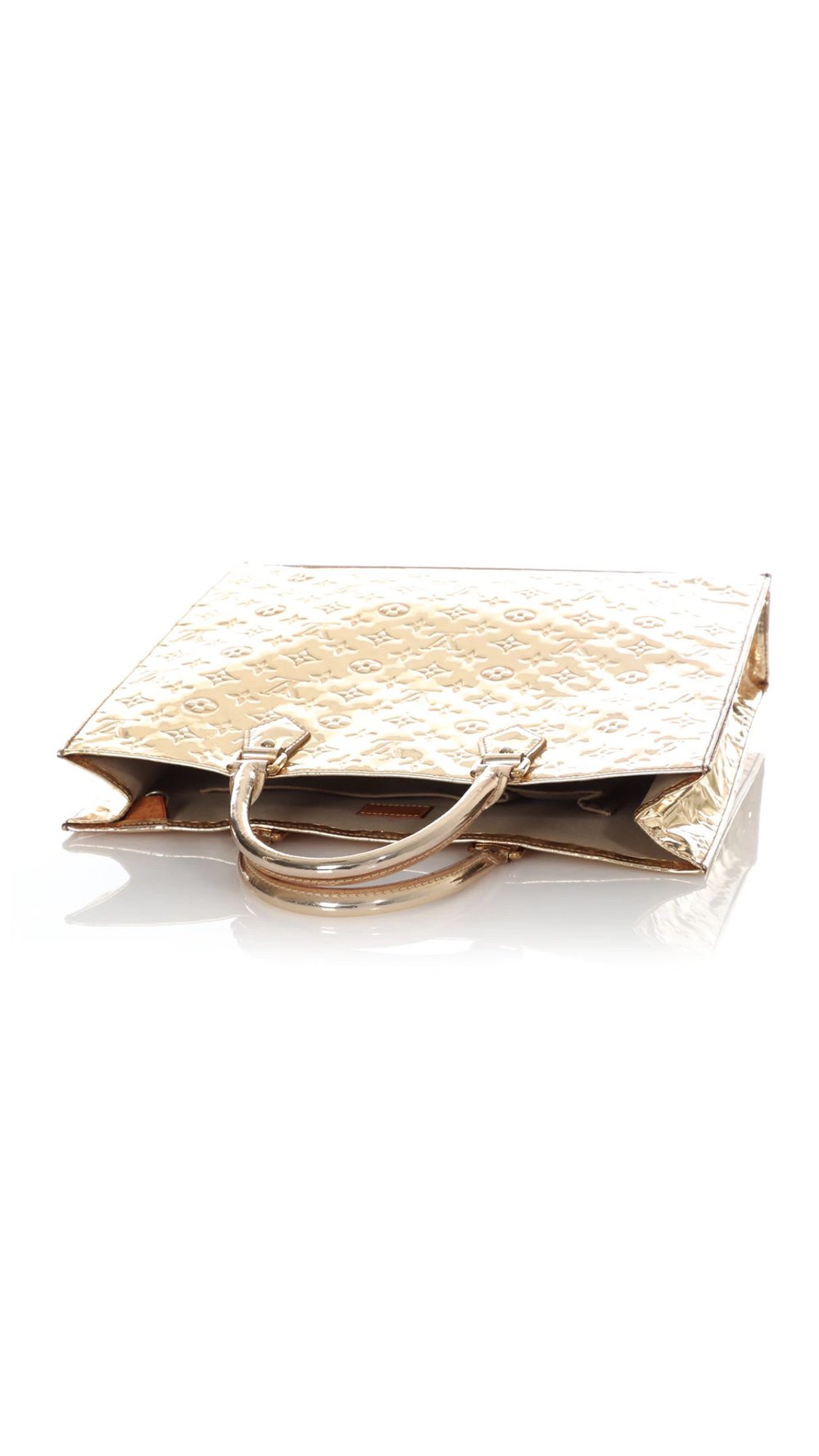 Image of LOUIS VUITTON GOLD MONOGRAM MIROIR SAC PLAT