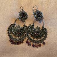 Image 1 of MEXICAN SILVER EARRINGS WITH BIRDS