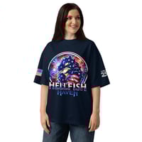 Image 1 of Unisex USA 250 Hellfish Haven organic oversized high neck t-shirt