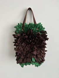 Image 2 of Artisan Bag with Bordeaux veg handles and circular base