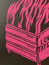 Image 3 of 'Love Thyself' Blockprint - Bubblegum Colorway