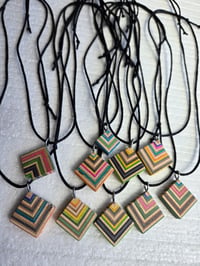 Image 1 of Recycled Skateboard Necklaces