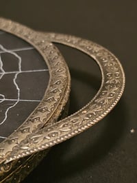 Image 4 of Ornate vintage glass vanity tray with preserved web 2