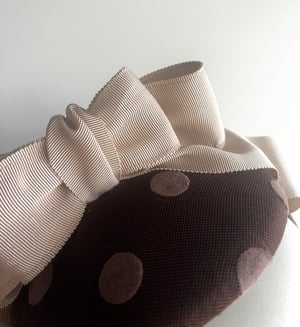 Image of Taupe button headpiece 