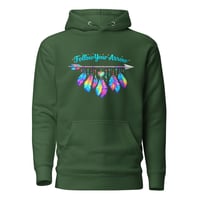 Image 7 of Unisex Hoodie, Follow Your Arrow, Western, Boho, Feathers Hoodie